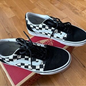 Vans Kids Black and White Checkered Sneakers